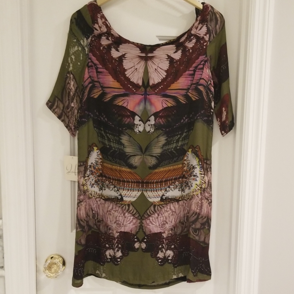 Julienne by Weston Wear Silk Butterfly Dress - Picture 6 of 8